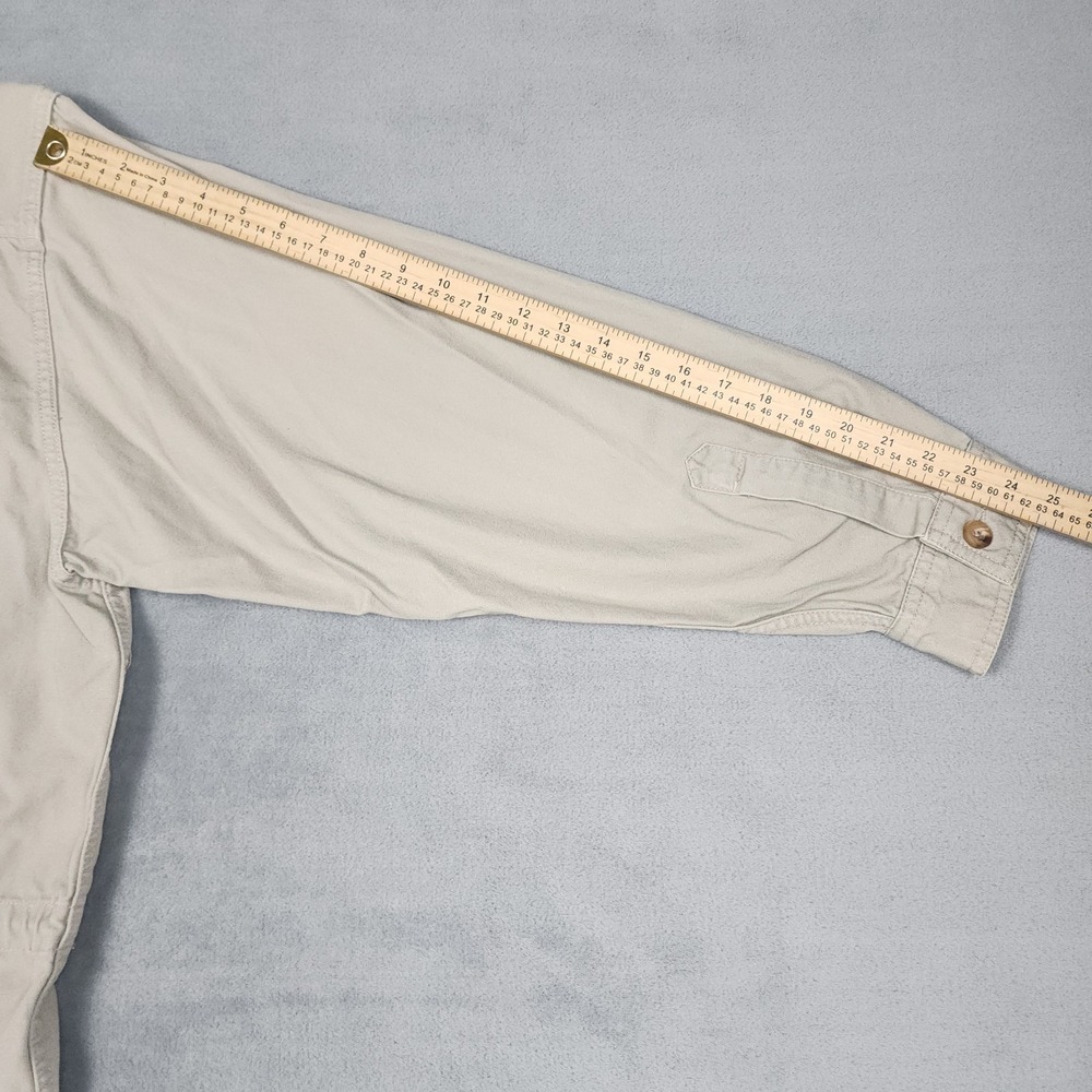 Vintage Cabelas Safari Field Jacket Mens XL Beige Cotton Utility Hunting Coat - Picture 7 of 9